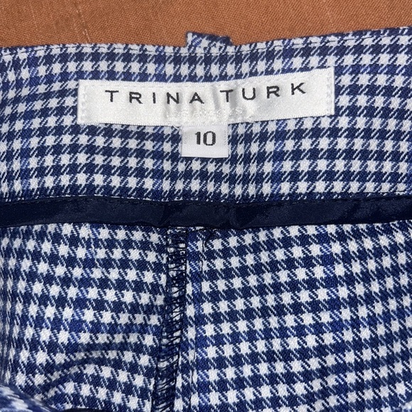 Trina Turk gingham open wide slacks - Picture 4 of 11